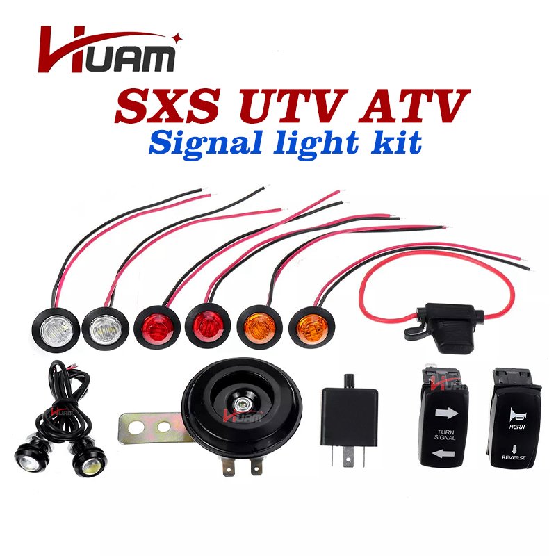 Rocker Switch Turn signal Light Kit SXS UTV ATV Led Light Horn Kit
