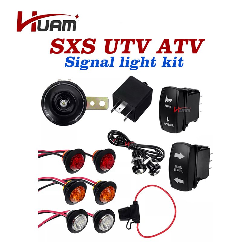Rocker Switch Turn signal Light Kit SXS UTV ATV Led Light Horn Kit