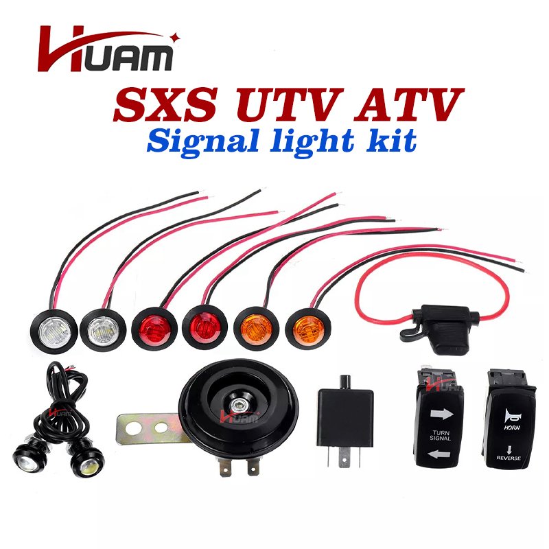 Rocker Switch Turn signal Light Kit SXS UTV ATV Led Light Horn Kit