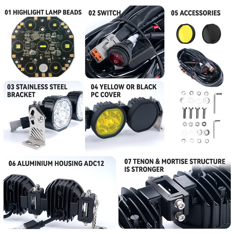 4x4 12v Curved Atv Offroad Linkable Spot Fog Lights Led off Road Light bar