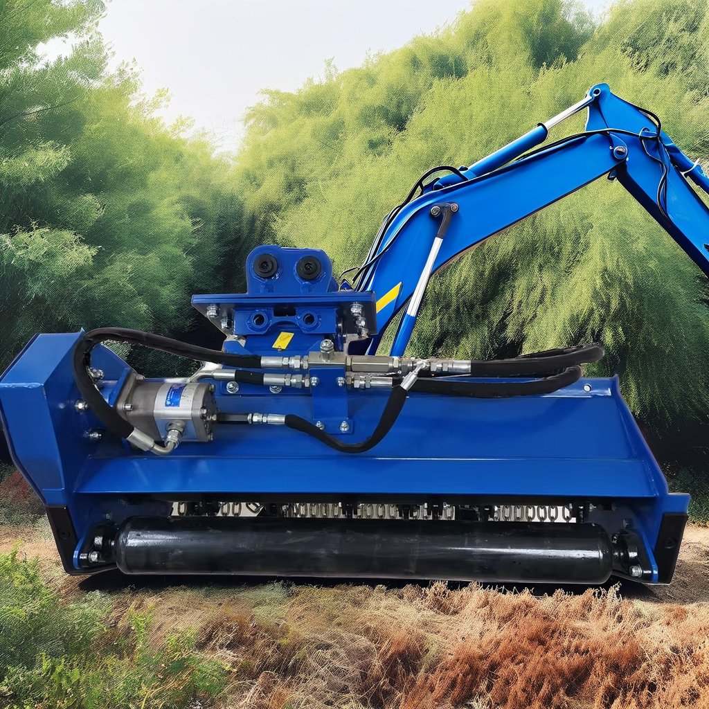 Brush Cutter Attachment Cultivator Front Flail Mower Atv Heavy Duty Mulcher for Mini Excavator Ride on Brush Cutter Mower Flail