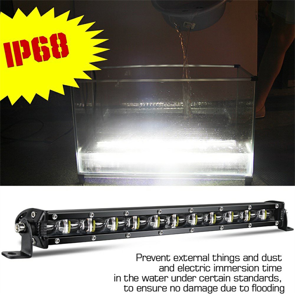 7 Inch 6D 60W LED Light Bar Slim Single Row Beam for Trucks Pickup Car ATV UTV SUV-for Off-Road Use