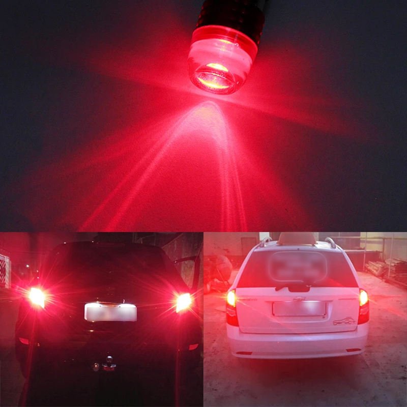 Strobe Brake Turn Signal Indicator LED Rear Taillight Bulb 1156 BA15S P21W 1157 BAY15D P21 Red Blue Yellow Strobe Flash Light