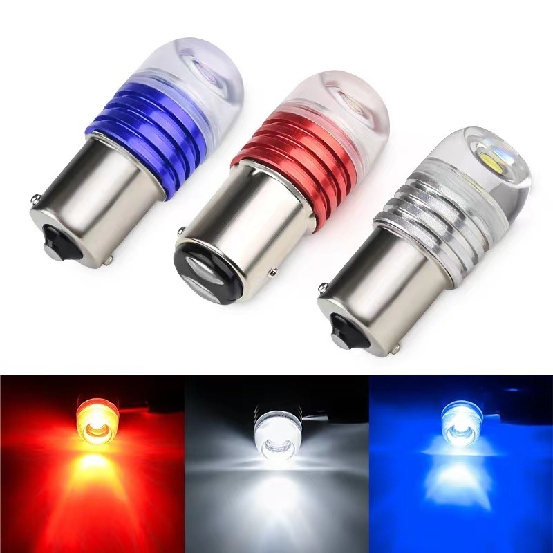 Strobe Brake Turn Signal Indicator LED Rear Taillight Bulb 1156 BA15S P21W 1157 BAY15D P21 Red Blue Yellow Strobe Flash Light