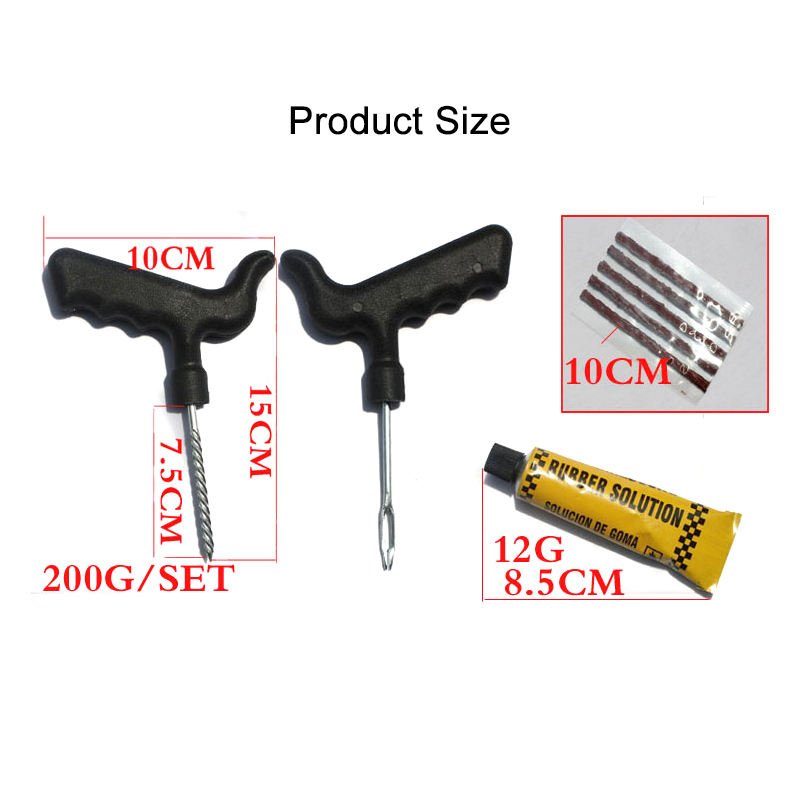 Tire Repair Tool Universal Tubeless Tires Repair Quick Emergency Tire Repair Kit