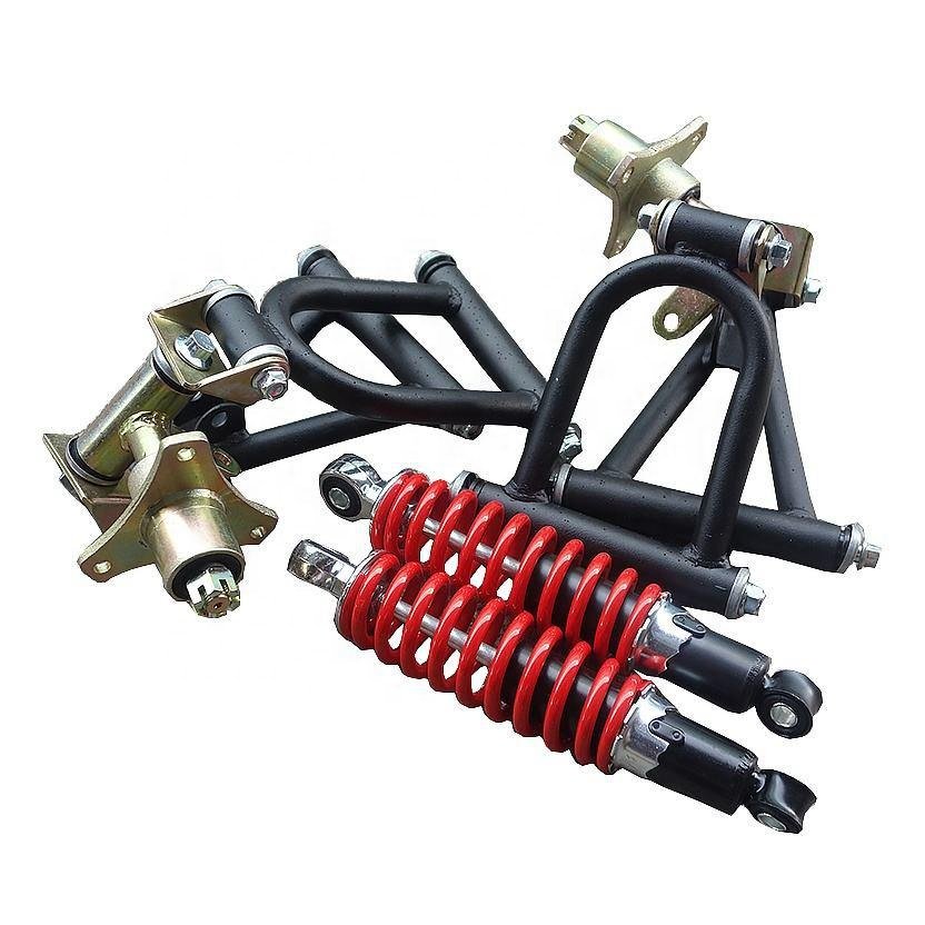 GO KART KARTING UTV Buggy U Joint Tie Rods With Steering Wheel 32cm ATV Steering Gear Rack Pinion