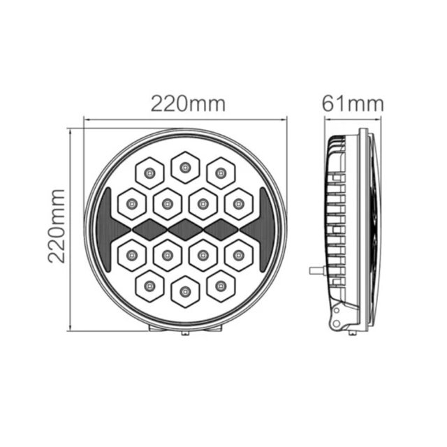 Hot Selling 9 Inch 120W Amber White DRL Spotlight Light Ip68 Led Driving Light Truck Car UTV ATV Auto Led Work Light