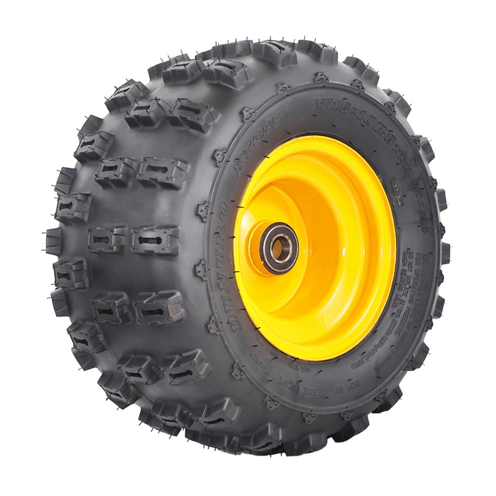 18x10-8'' 4PR ATV Tires with Rim Tubeless, Tubeless Tire with 8 Inch Wheel Rim for ATV Go Kart