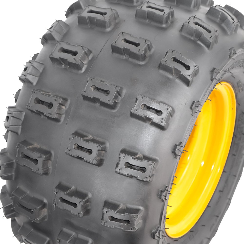 18x10-8'' 4PR ATV Tires with Rim Tubeless, Tubeless Tire with 8 Inch Wheel Rim for ATV Go Kart