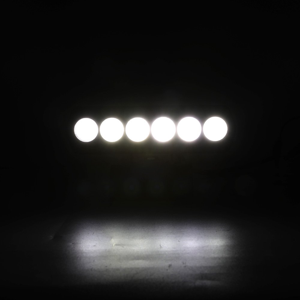 LANSEKO High Quality 6.3 Inch Led Work Lights Bars 1800LM 6000K 1LUX@88m Flood Beam for Car Truck Offroad Auto Led Light Bars