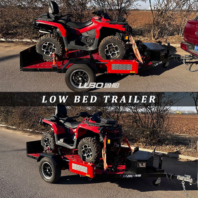 CHINA LUBO Low Bed Trailer Motorcycle Trailer Motorbike Trailer