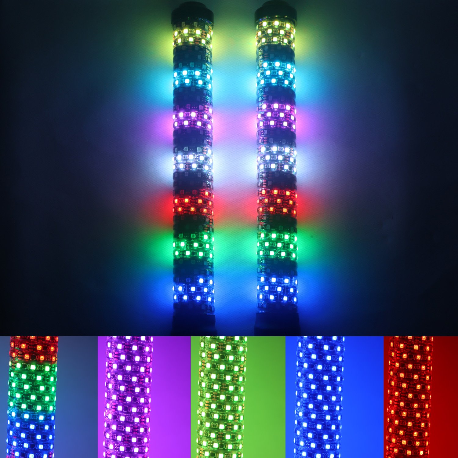 2FT 1FT LED Whip Lights UTV ATV Whips Light Suppliers LED Whips Light for Off-Road Vehicles