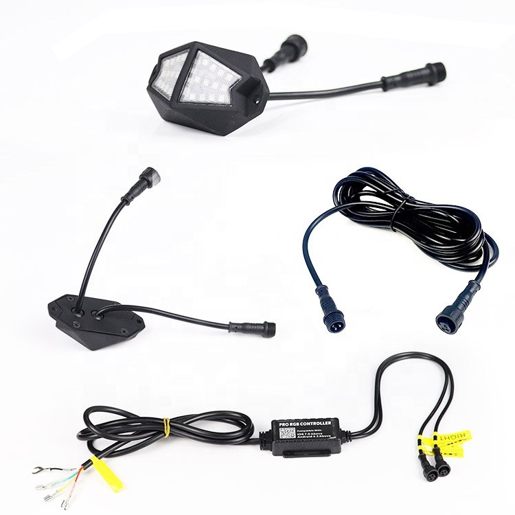 Super Bright 8 Pods LED Rock Neon Underglow Light 4 6 12 Pods Kit Chasing Color for Truck ATV UTV Polaris RZR Can Am