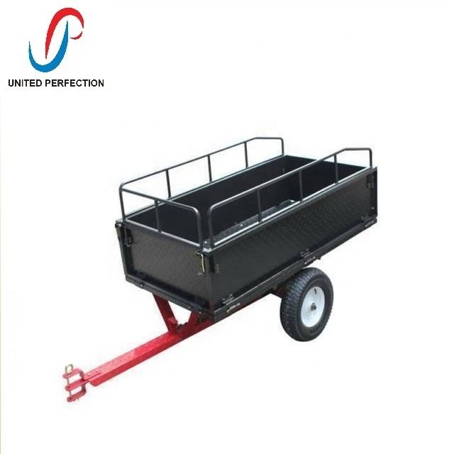 2024 Multi-Purpose ATV Utility Trailer Farm and Garden Cart Low MOQ Multi-Function Dump Trailer With Pull Behind Design