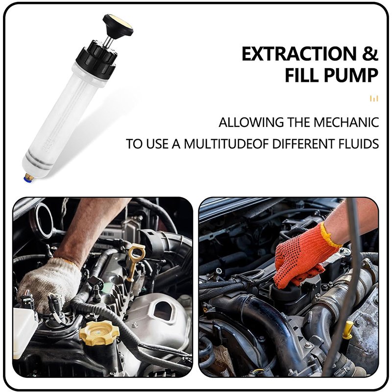 200mL 500mL 1500mL Manual Fluid Extractor and Filler Syringe Style Pump for Steering Transmission Gear Oil Brake Fluid Changes