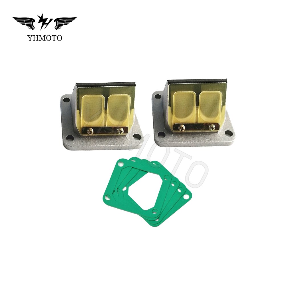 For Yamaha Banshee 350 YFZ350 YFZ 350 ATV Parts 2 Stroke Engine Intake Reed Cages Fuel Valves Gaskets Assembly