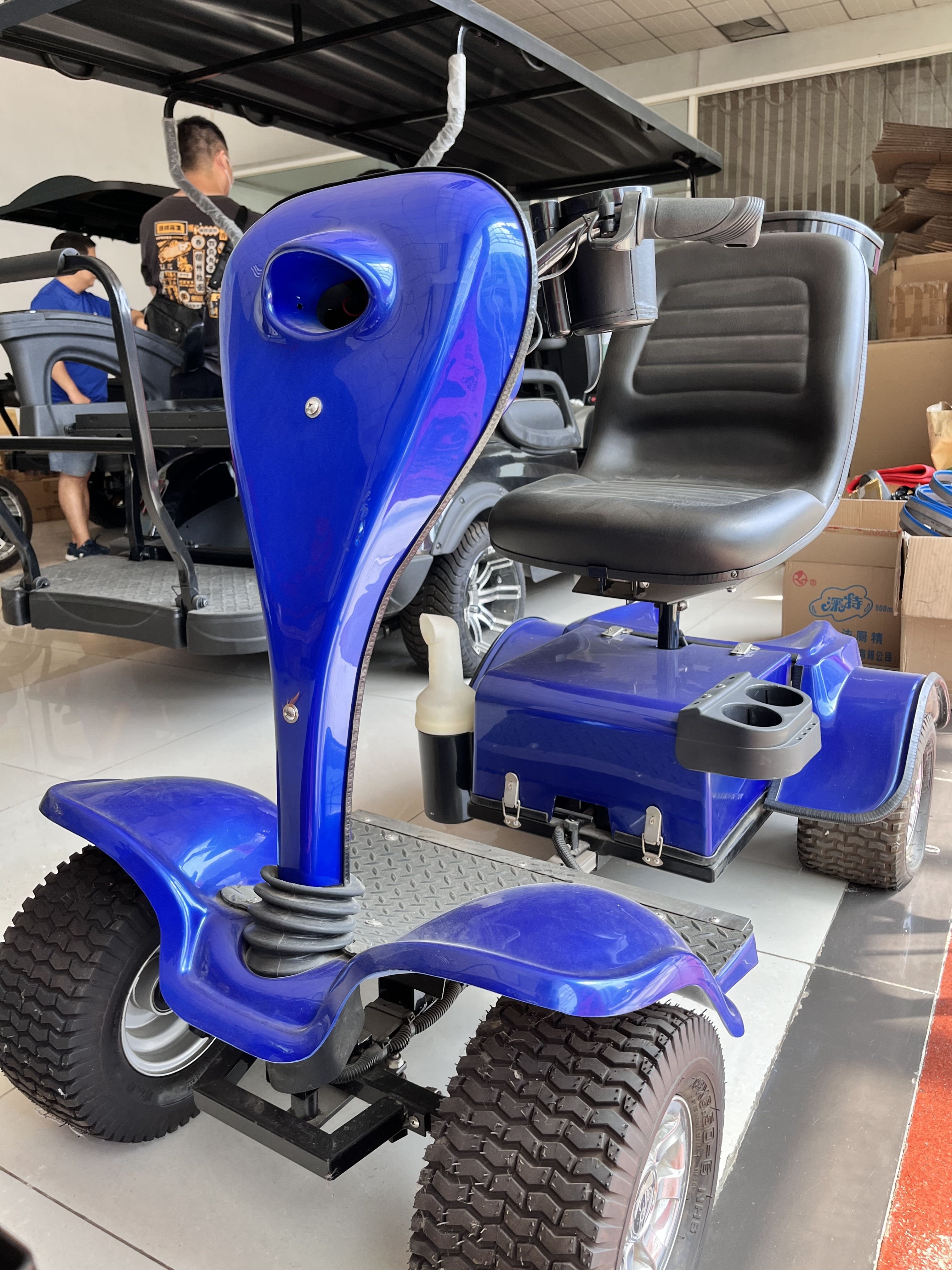 Portable Light Single Seat Golf Car 4 Wheel Foldable Electric Mobility Scooters for Disabled