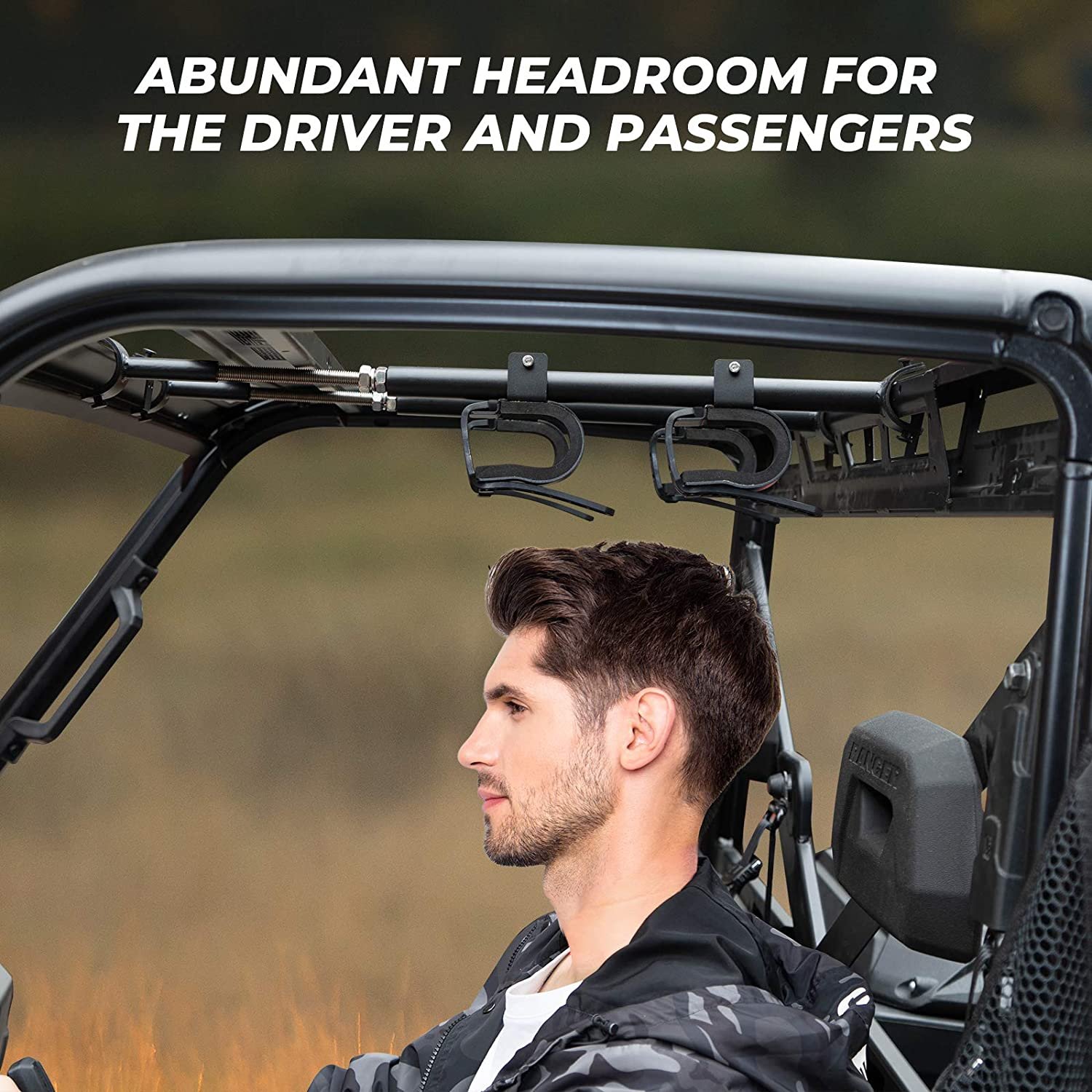 Atv/utv Parts Accessories Gun Holder Mount Bracket Roll Bar Ski Rack Bow Rack for Polaris RZR Ranger Can Am Kawasaki Snowmobile