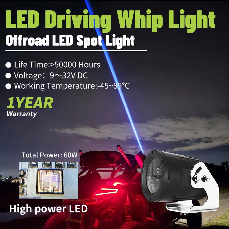 Far Boat Rgbw Automotive Light Bars Led Work Light Multi-color Car Led Whip Light Atv