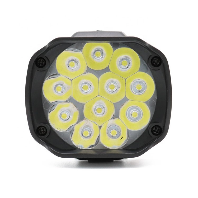 New 12led Motorcycle Headlight Fog Spotlight LED Motorbike ATV 12V Working Spot Light off Road Driving Light Universal