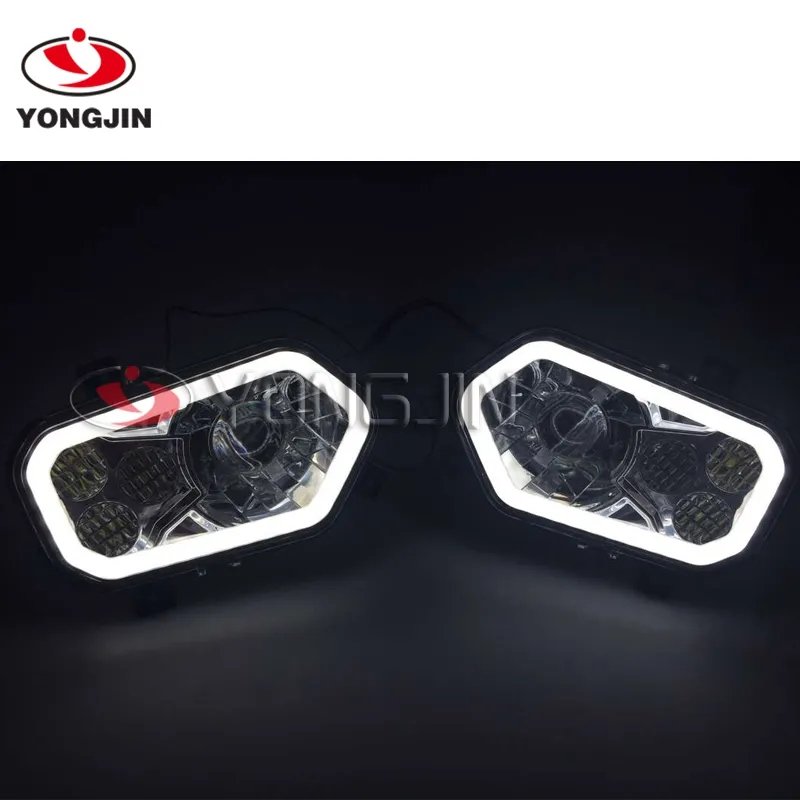 YongJin ATV/UTV Parts & Accessories Black Headlight for Polaris RZR and Sportsman RZR 800 900 570 2012-2013