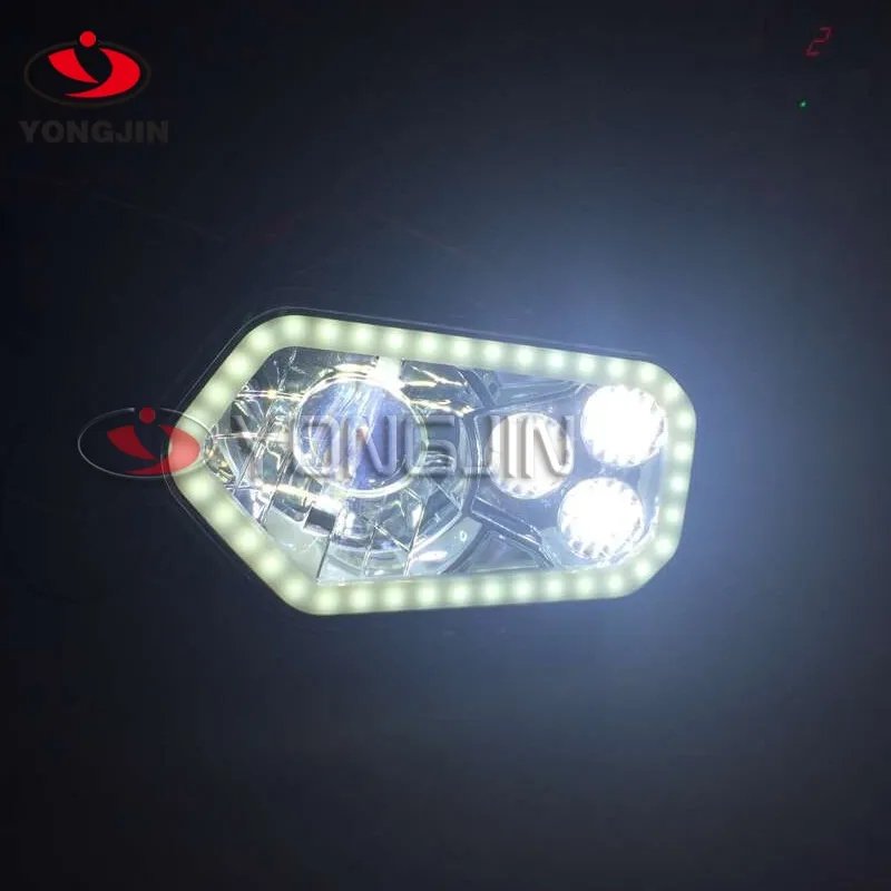 YongJin ATV/UTV Parts & Accessories Black Headlight for Polaris RZR and Sportsman RZR 800 900 570 2012-2013