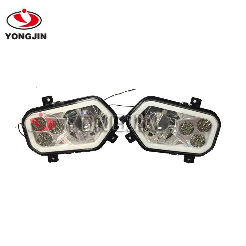 YongJin ATV/UTV Parts & Accessories Black Headlight for Polaris RZR and Sportsman RZR 800 900 570 2012-2013