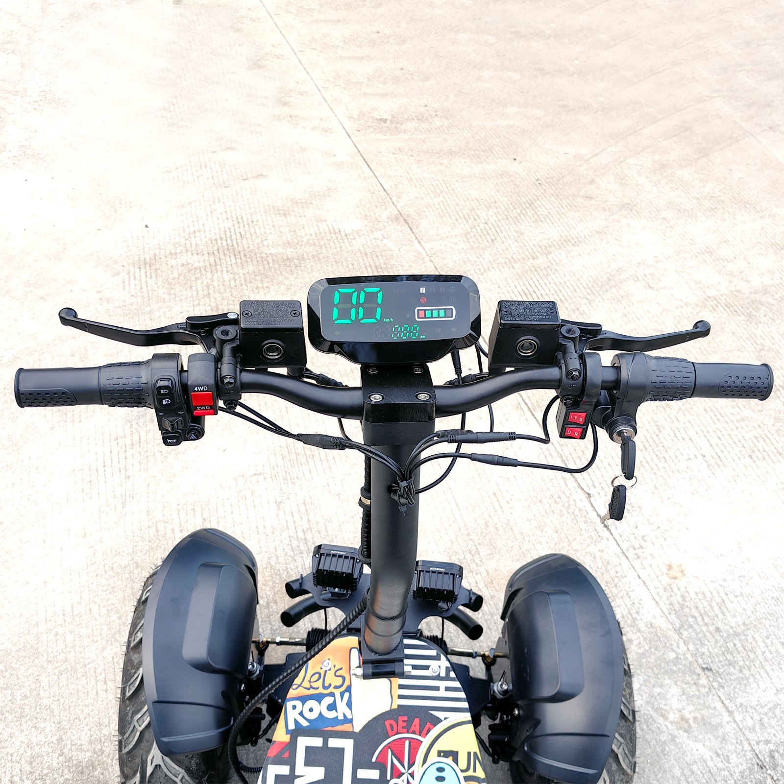 FLJ Four Wheels Beach Mountain Scooter with 50Ah 80Ah Battery 21 Inch 4X4 Quad Off Road Tire 10000W Electric Scooter ATV