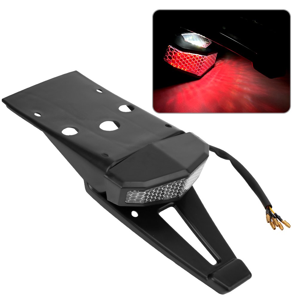Motorcycle ATV LED Rear Tail Brake Stop Indicator Signal Lamp for Bobber Enduro Dirt Bike