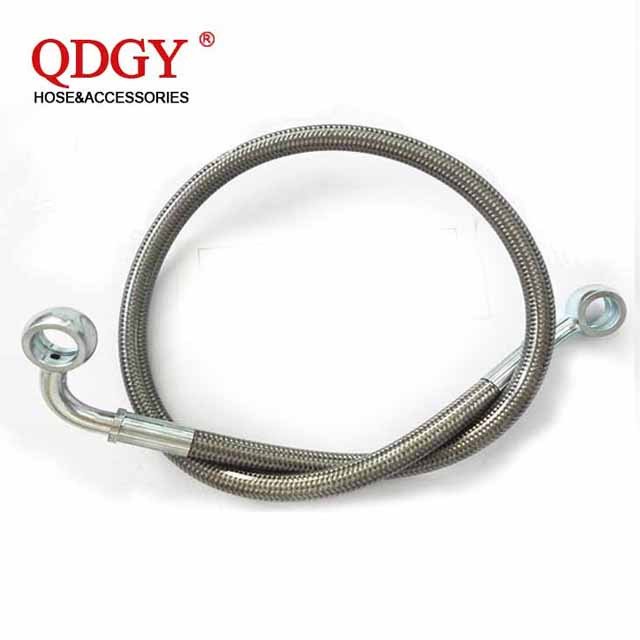 High Quality DOT SAE J1401 Appr Harl Ey Motorcycle UTV ATV Stainless Steel Braided Brake Banjo End Fittings PTFE Brake Hose Line