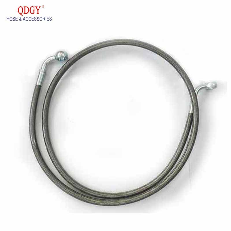High Quality DOT SAE J1401 Appr Harl Ey Motorcycle UTV ATV Stainless Steel Braided Brake Banjo End Fittings PTFE Brake Hose Line