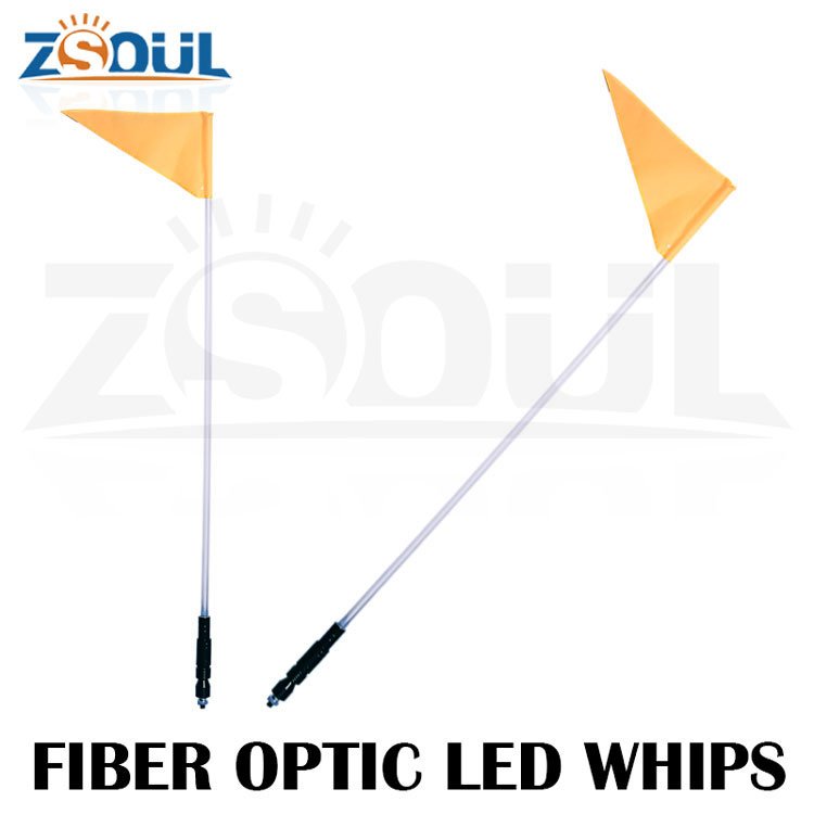 Milky Tube LED Whip for Sand Dune ATV UTV LED Flag Pole Light With Flexible Tube and Quick Disconnect Mount