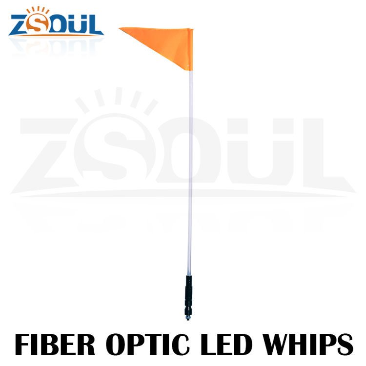 Milky Tube LED Whip for Sand Dune ATV UTV LED Flag Pole Light With Flexible Tube and Quick Disconnect Mount