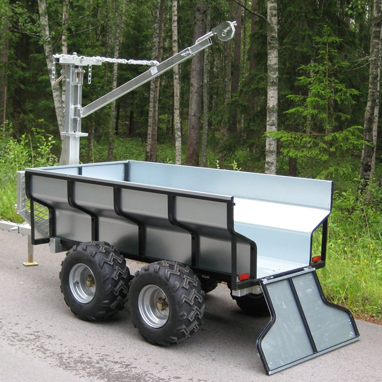 ATV-1000 Big Timber Travel Trailer Farm Trailer Manual Handed or Electric Winch