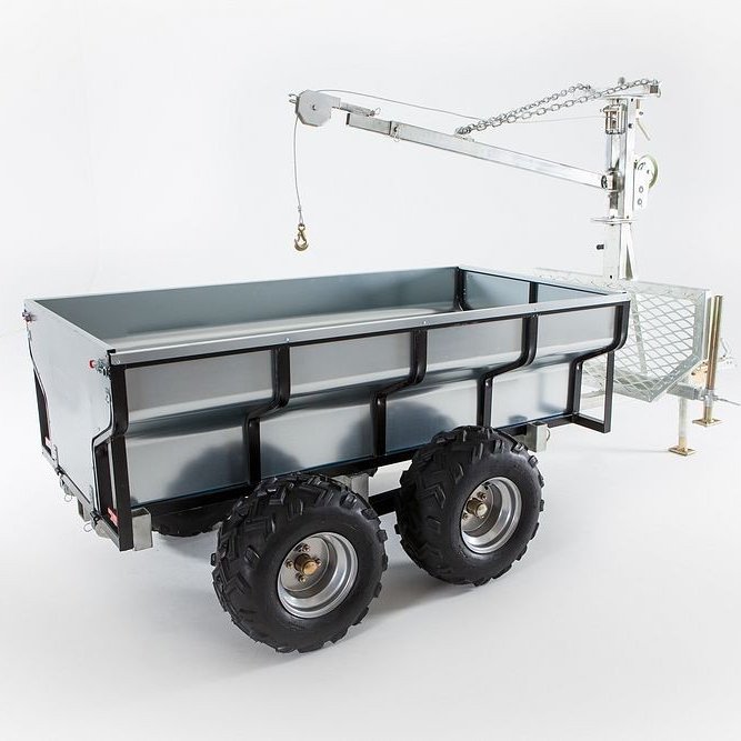 ATV-1000 Big Timber Travel Trailer Farm Trailer Manual Handed or Electric Winch