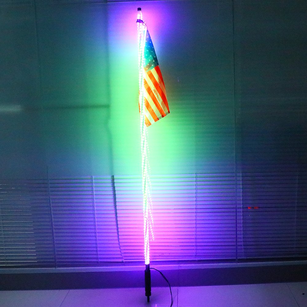 Led Les Car Off road Lighted Up Whip Antenna Atv Utv Parts Accessories Light Brake Led Whip Light Atv