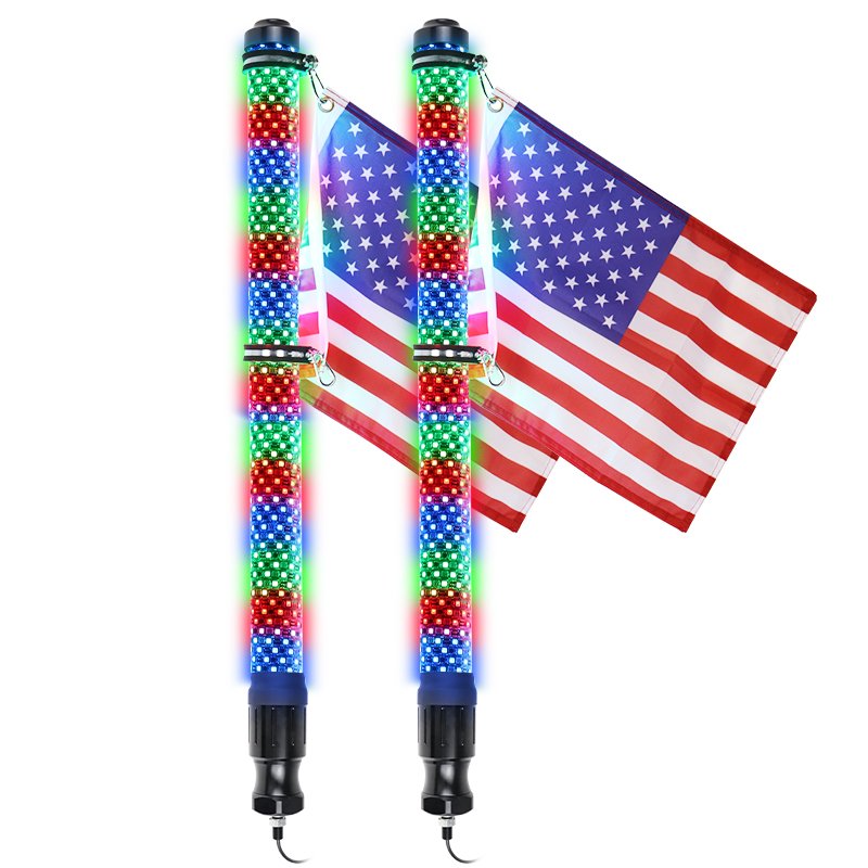 Factory Direct Sale Fatboy Whip 2ft Big Thickness 2.2" Diameter Fatter Whip Dream Chasing Music Mode for ATV UTV