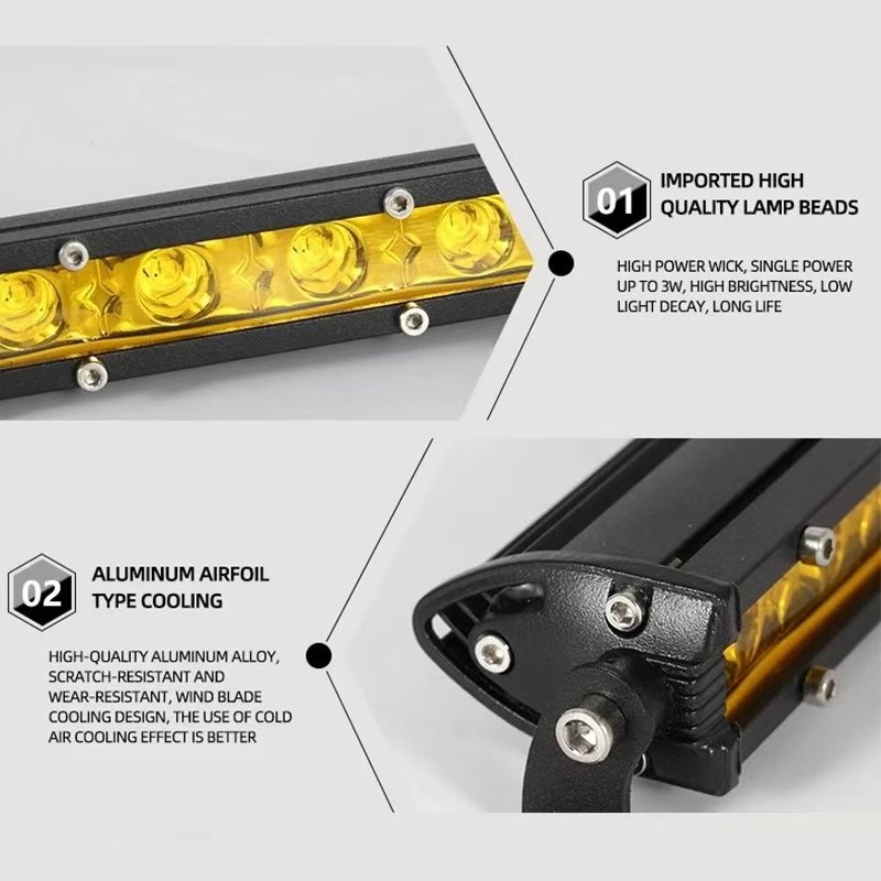 Super Slim LED Bar12V 24V Light Bar White Work Light 7 14 20 25 32 38 Inch Driving Light Bar for Tractor Offroad 4WD ATV Truck