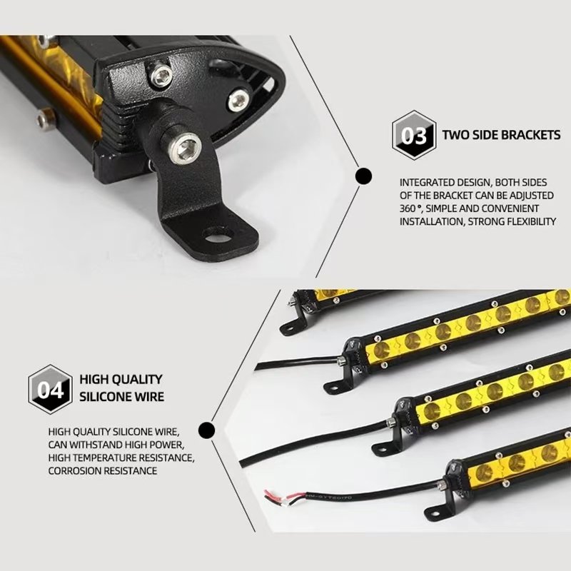 Super Slim LED Bar12V 24V Light Bar White Work Light 7 14 20 25 32 38 Inch Driving Light Bar for Tractor Offroad 4WD ATV Truck