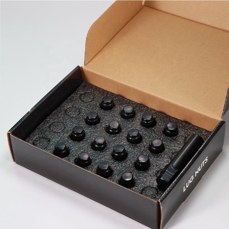 16 PCS ATV Black M10x1.25 Spline Lug Nut with 19mm/21mm Hex Socket Key