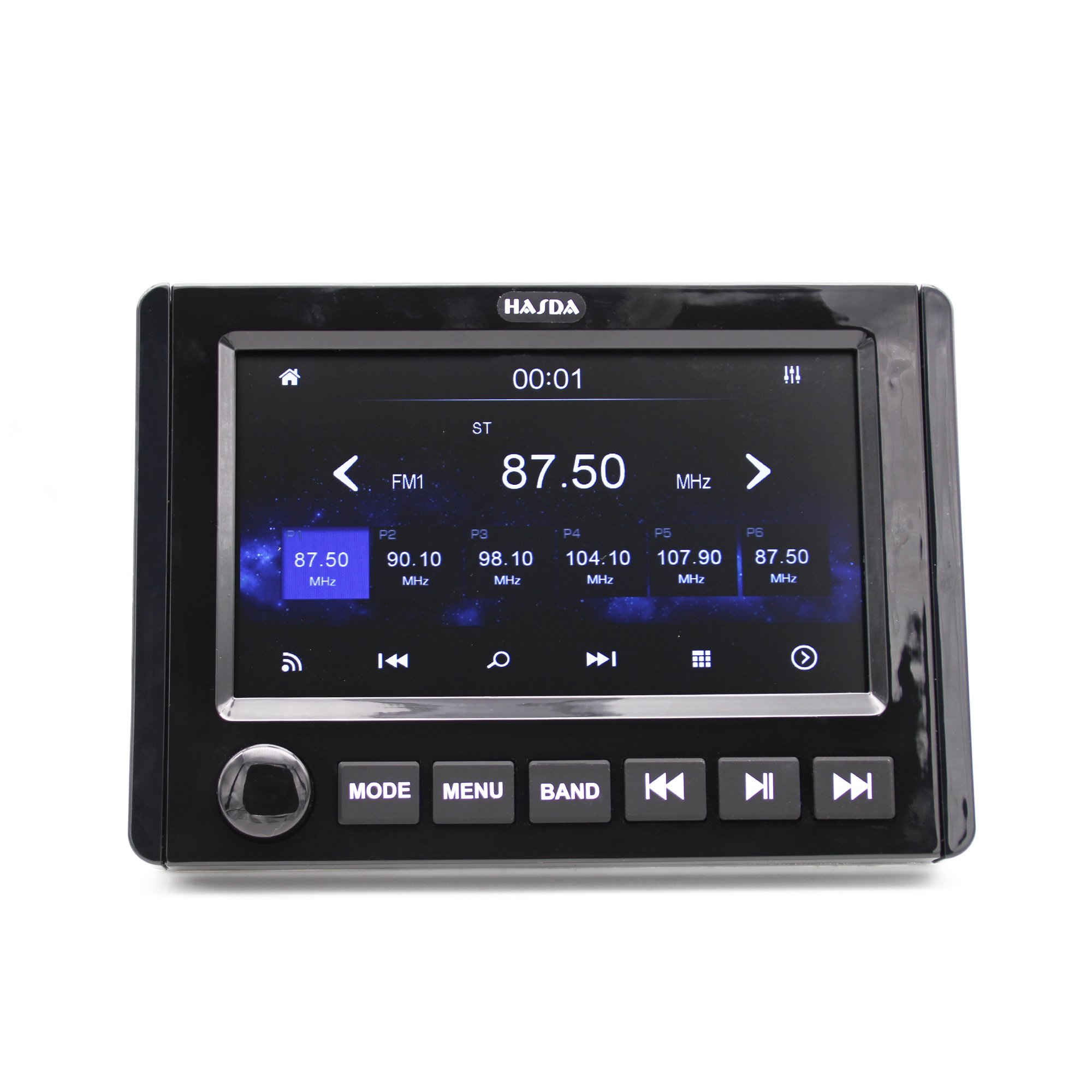DAB 7" Touch Screen Marine Stereo Wireless Wired Apple Carplay Android Auto MP5 Player H-305 IP66 Waterproof Weather Resistant