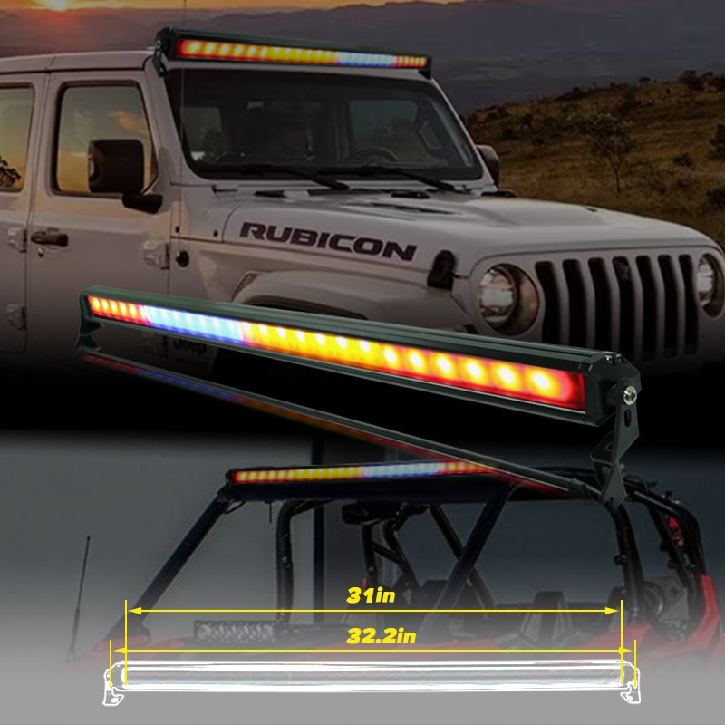 RGB LED Batten Light Linear bar Universal 4x4 Off Road for ATV SUV Jeep Driving Led Strobe Light Bars Car
