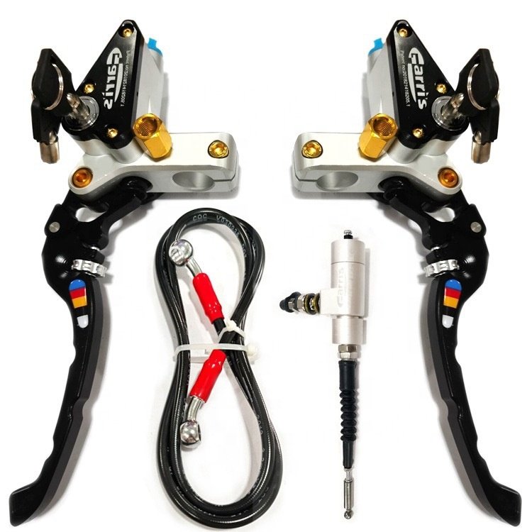 22mm CNC Motorcycle Master Cylinder Lever Hydraulic Brake Pump Clutch Set Adjustable for Pocket Dirt Pit Bike ATV 125cc