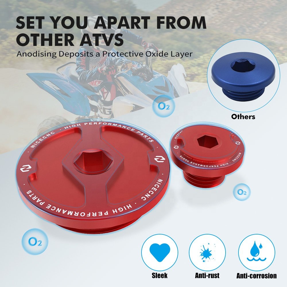 NiceCNC ATV Engine Cover Cap Plug Kit for Yamaha Raptor 700 2006-2023 700R 2009-2022 2023 2024 YZ250F YZ450FX 2016-2023