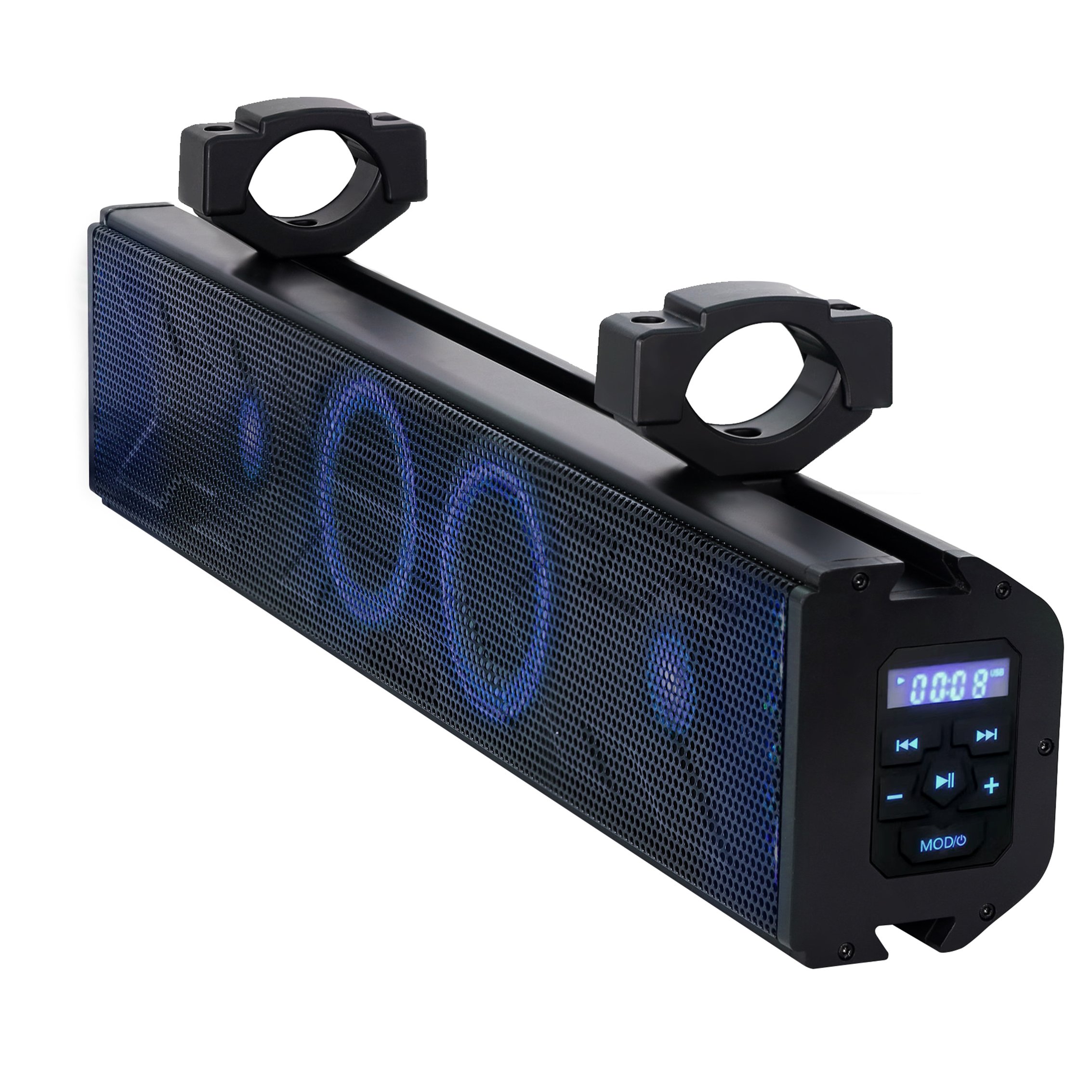 34" Waterproof Sound Bar with RGB Lighting ATV UTV Sound bar AUX Bt LED Car Audio Off Road for GOLF CARTS Sightseeing Carts