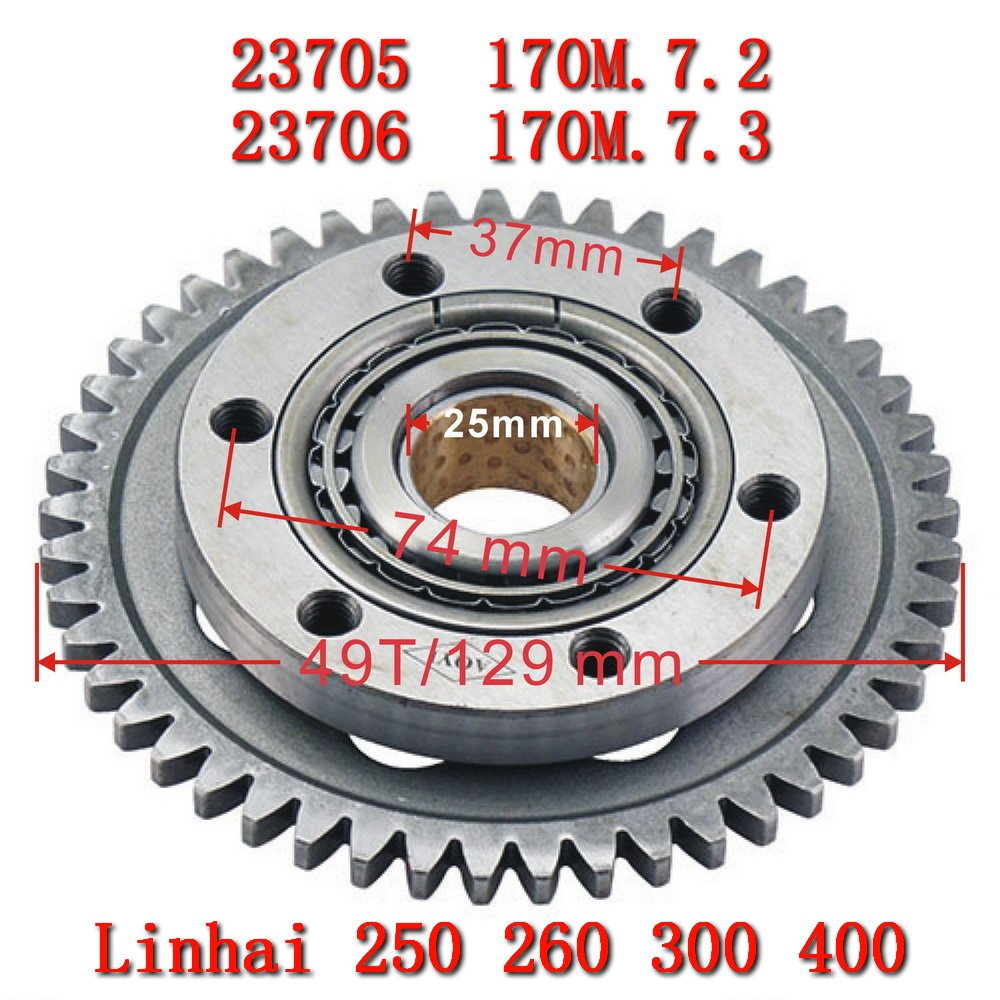 Linhai 250 260 300 400 Overrunning Clutch YP250-5015 for LINHAI for Linhai Yamaha Keeway Jinlang Feishen Scooter ATV