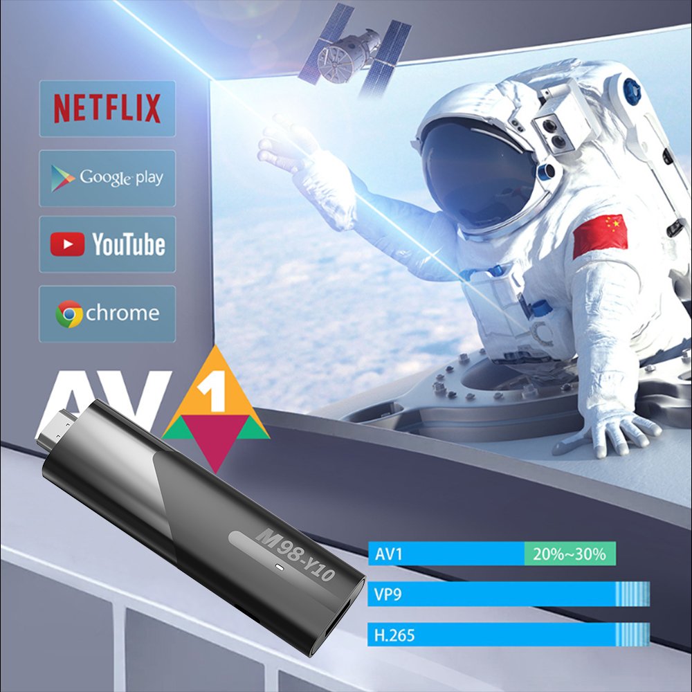 M98 Y10 Tv Stick Android 13.0 ATV TV Box 2.4G +5G Dual Wifi Support BT4.1 Memory 2GB 16GB Fire Tv Stick Media Player