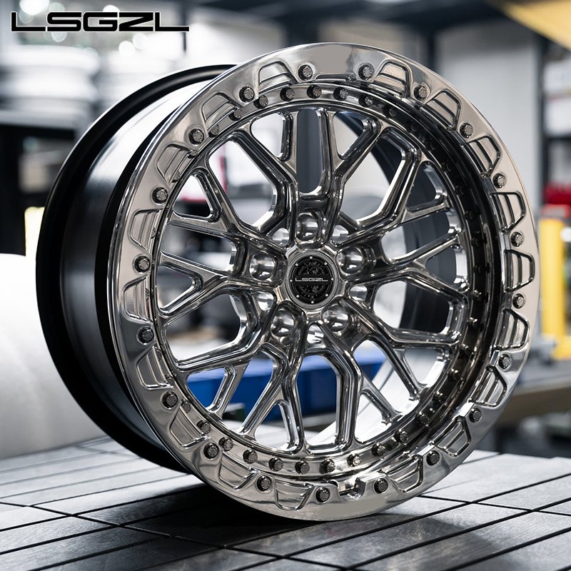 LSGZL Beadlock Atv Aluminum Alloy Forged Wheel 18 20 22 24 26 Inch 5x114.3 5X120 6X139.7 Car Rim for ATV&UTV Mercedes corvette