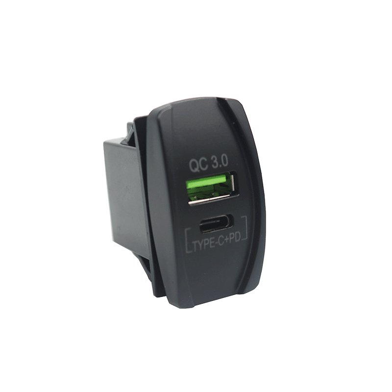 USB Charger Blue Rocker Style for ATV/UTV Parts & Accessories Waterproof Car USB Port for Motorcycle RV Boat Marine Golf Cart