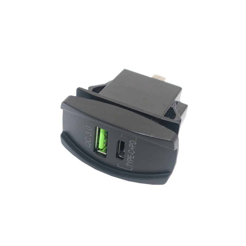 USB Charger Blue Rocker Style for ATV/UTV Parts & Accessories Waterproof Car USB Port for Motorcycle RV Boat Marine Golf Cart